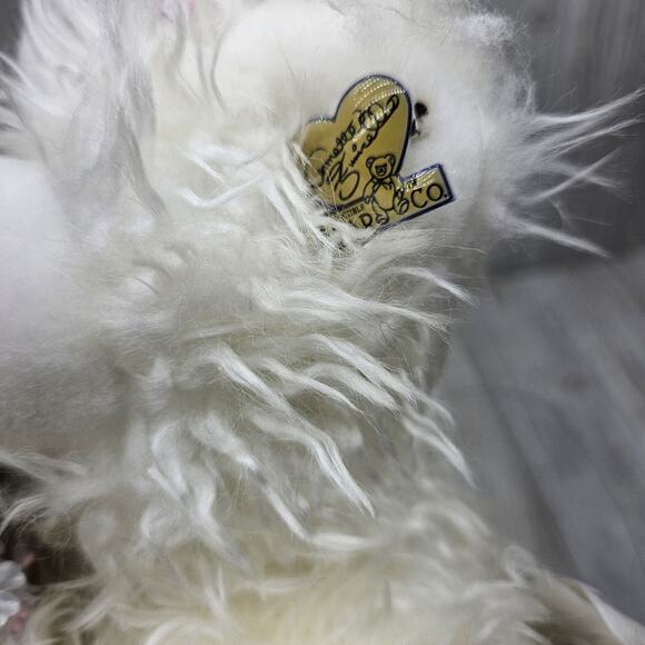 Annette Funicello Collectible Bear Co Angel Teddy White Plush Flowers Wings Tag - Picture 7 of 10